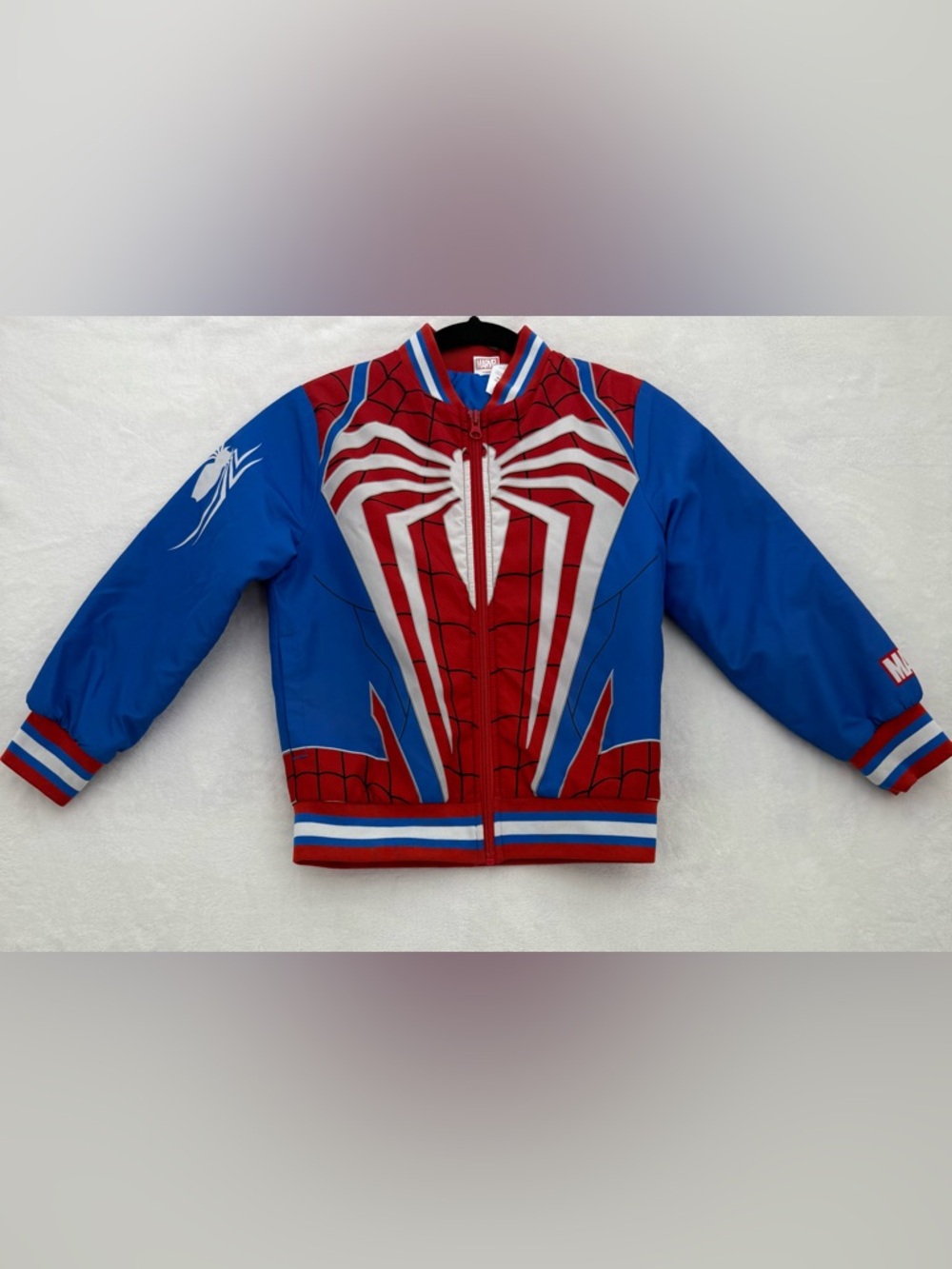 Marvel Boys Spider-Man Varsity Bomber Jacket Size 8